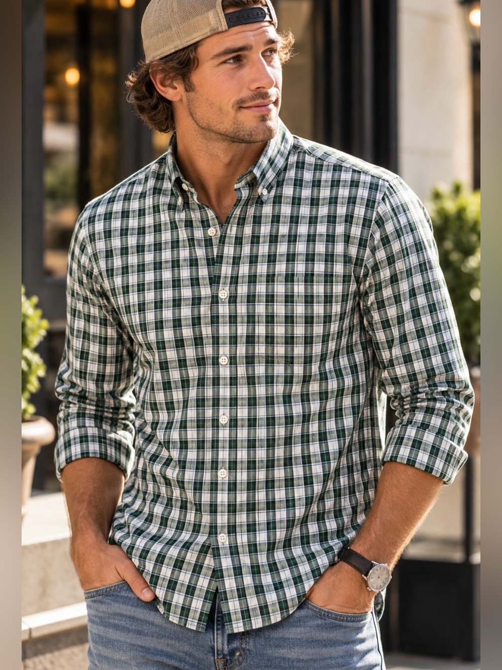 NWT J Crew Men’s Performance Slim Untuck Button Down Shirt